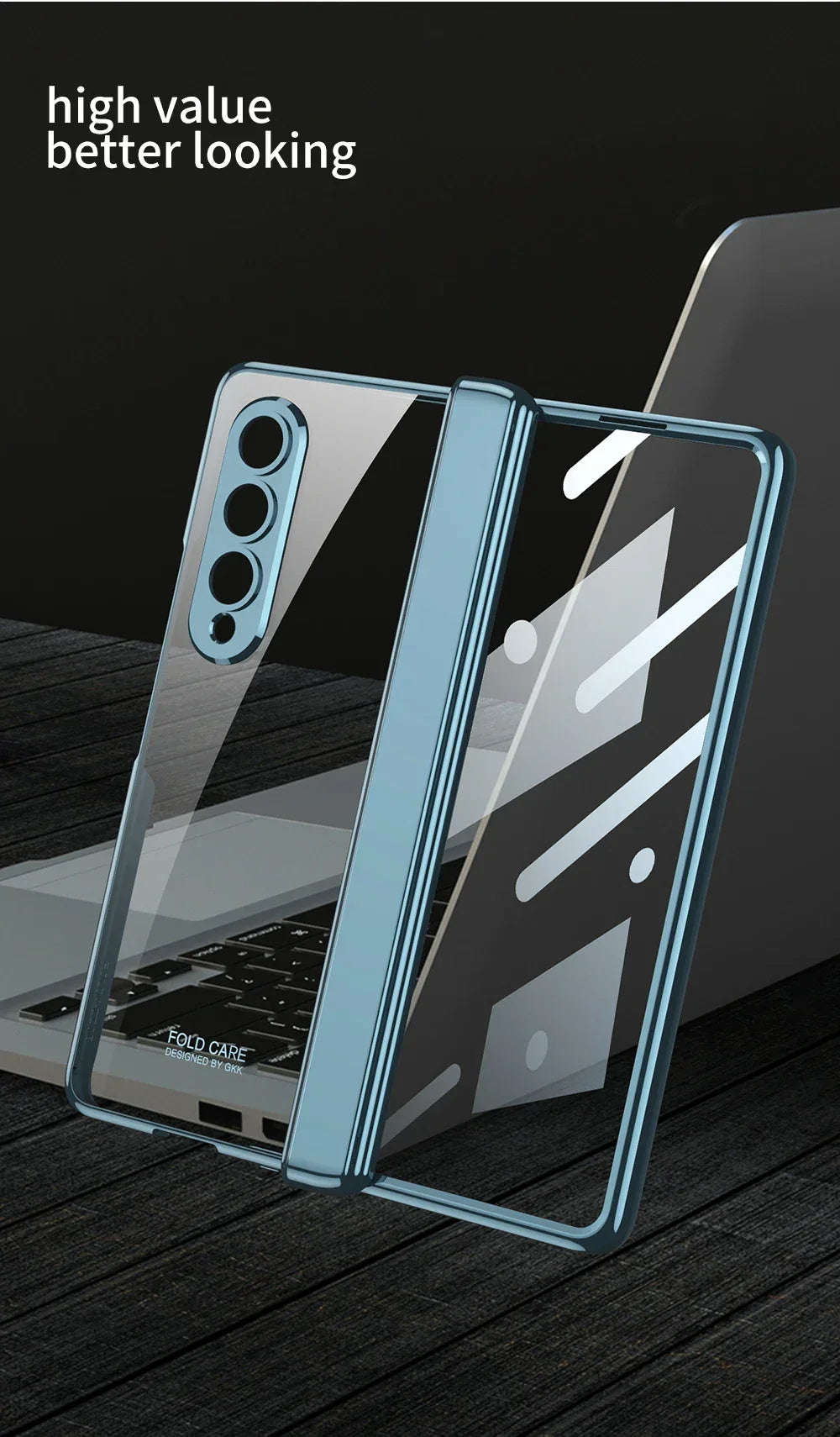 GKK Magnetic Hinge Outer Glass Case for Galaxy Z Fold 4 & 5 - ShopHub
