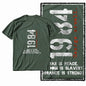 G01 Army Green Cotton Big Size 1984 Graphic Men T-shirt | Streetwear Cool Vintage O-neck Men's Tee Tshirt