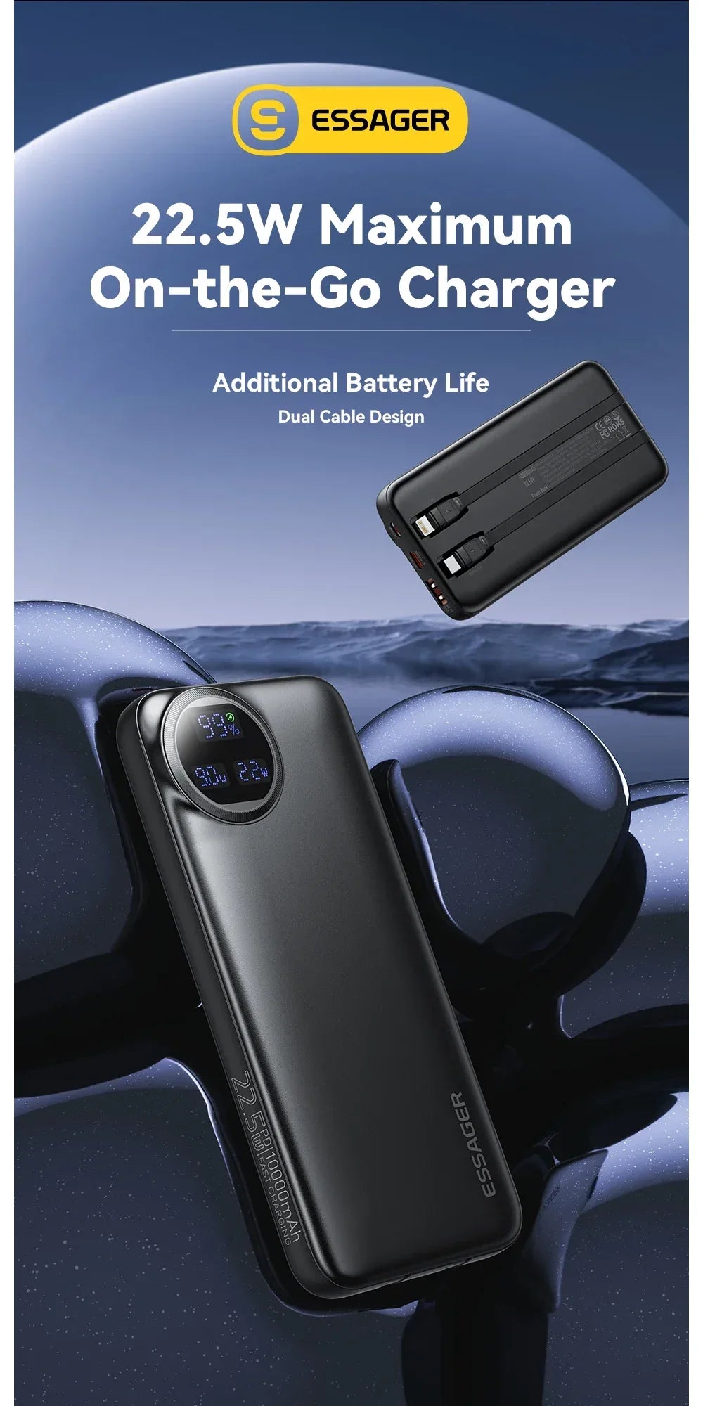 Essager Power Bank, boasting an impressive 30,000mAh capacity - ShopHub