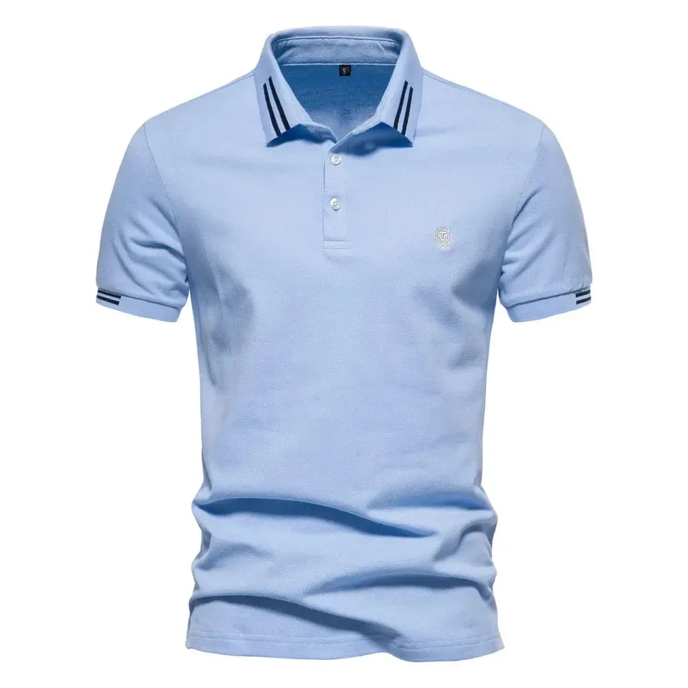 AIOPESON Men's 100% Cotton Polo Shirts - ShopHub