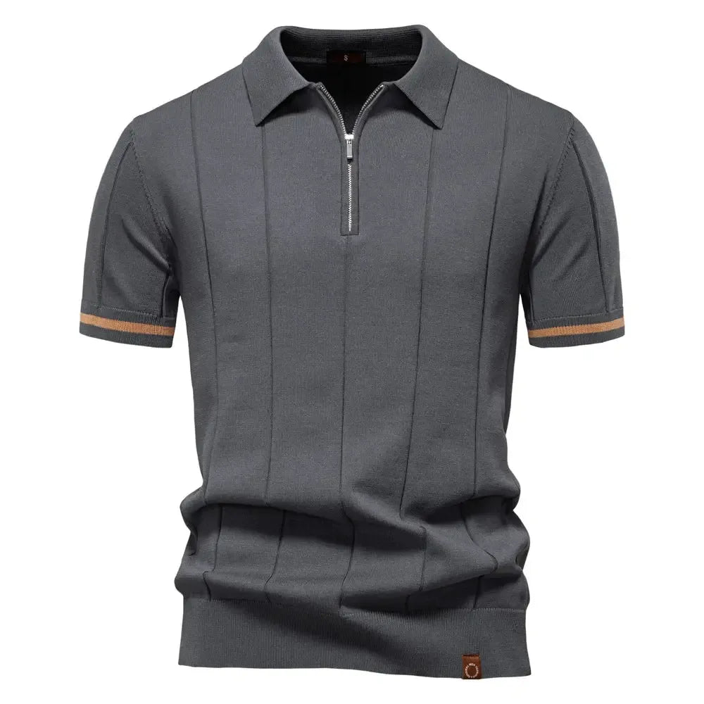 Men's Knit Cotton Polo Shirts - ShopHub