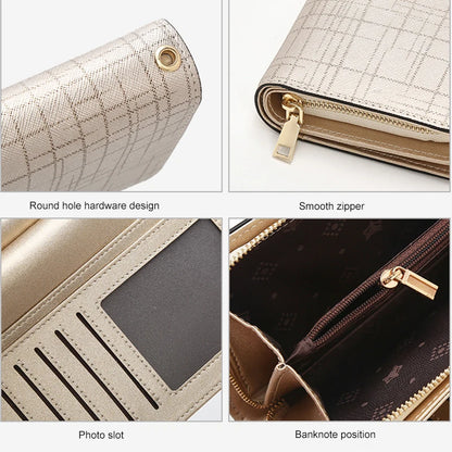 FOXER Split Leather Women's Long Clutch Wallet