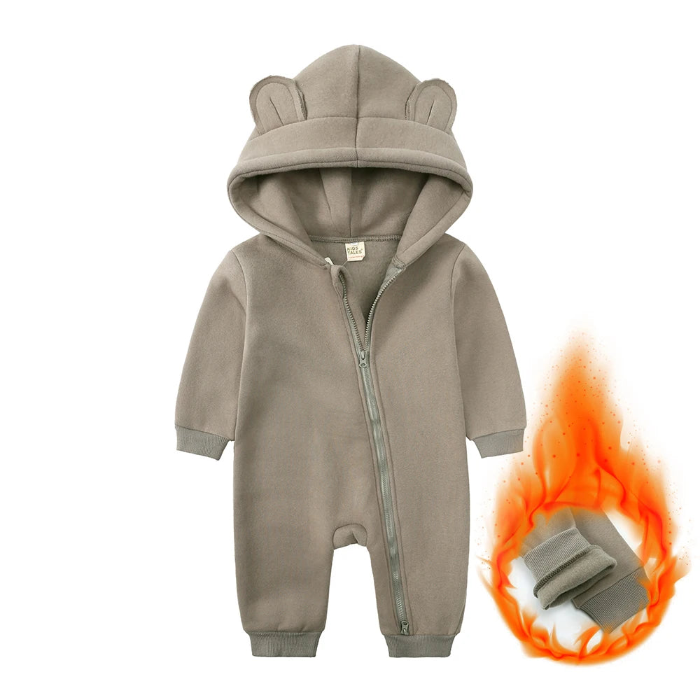 Kids Tales Little Bear Cotton-Blend Zip Baby Romper