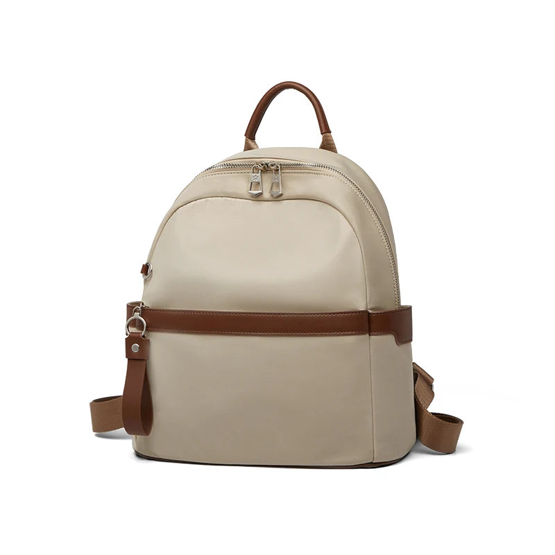 ZOOLER Oxford & Leather Female Letter Backpack