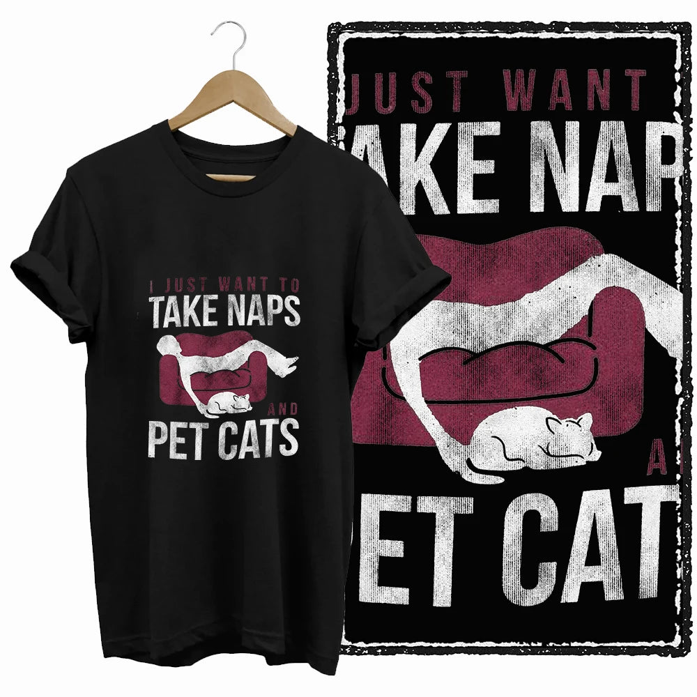 COOLMIND Black Cat Graphic T-Shirt | Women's 50-Design