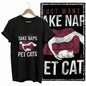 COOLMIND Black Cat Graphic T-Shirt | Women's 50-Design
