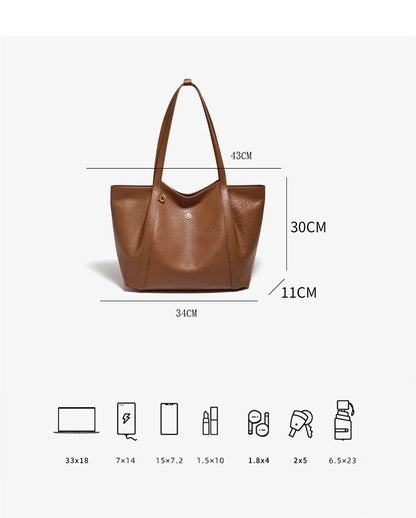 FOXER Women's Cow Leather Tote Shoulder Bag