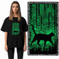 COOLMIND Cat Graphic T-Shirt | Women's Relaxed Black Tee