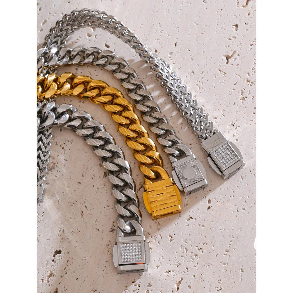 16 Cuban Chain Men's Bracelet Bangle - ShopHub