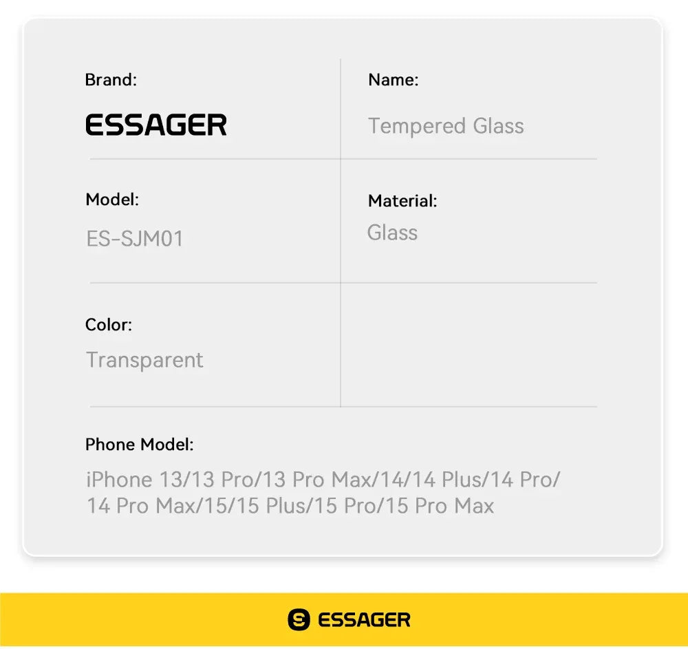 Essager Screen Protector for iPhone 16, 15, 14, and 13 Pro Max Plus - ShopHub