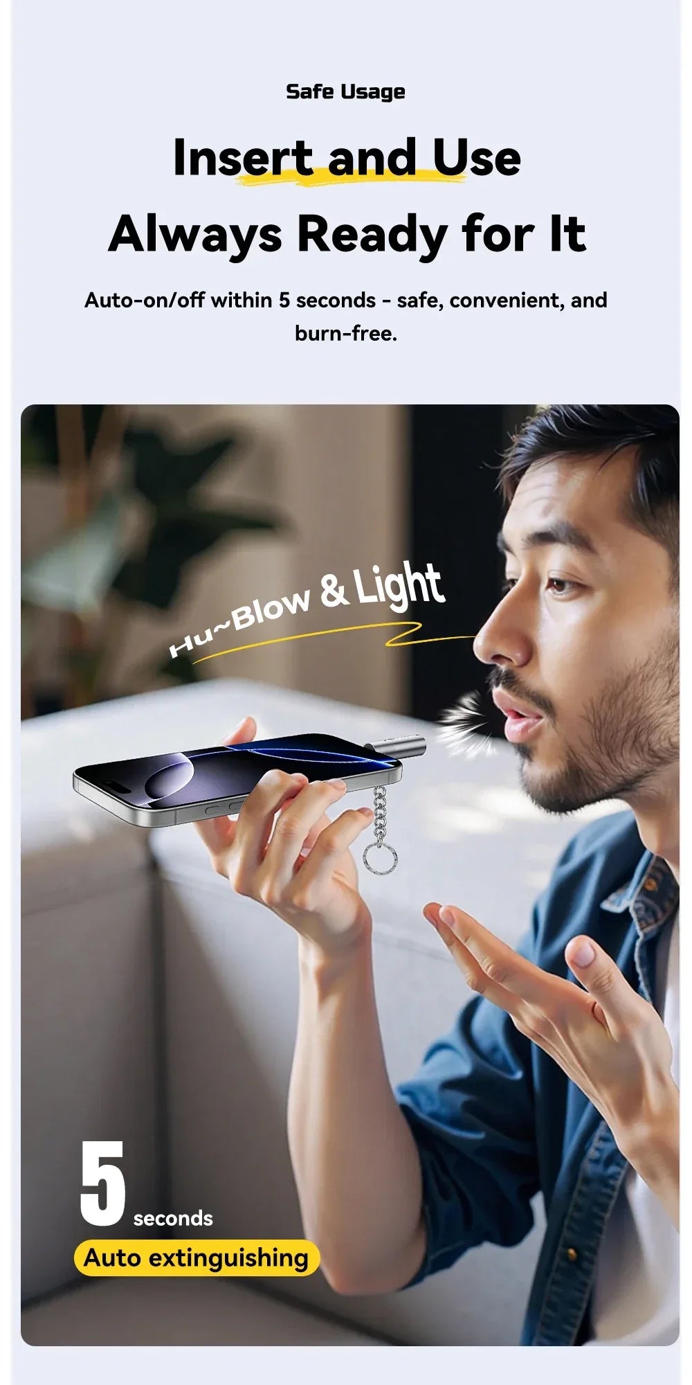 Essager Type-C Mini Cigarette Lighter - ShopHub