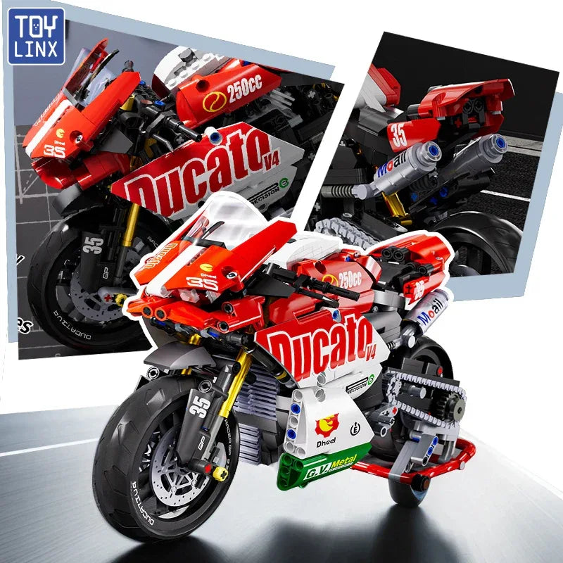 TOYLINX 883 PCS Collectible Motorcycle Display Model - ShopHub