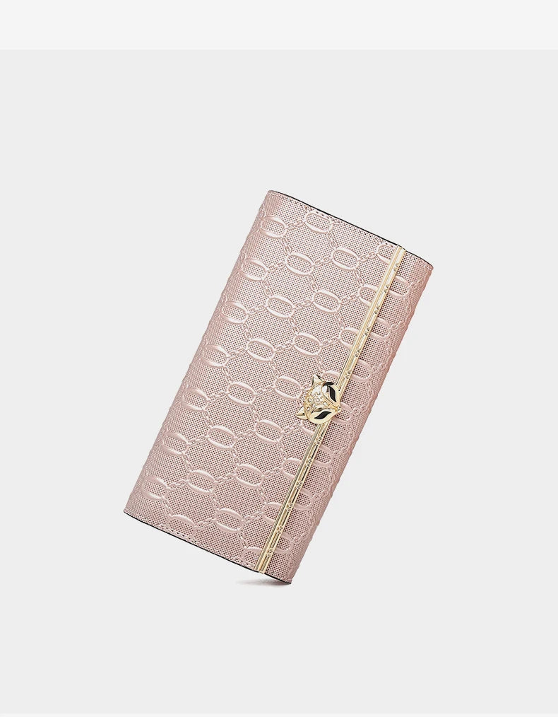 FOXER Split Leather Women's Long Wallet