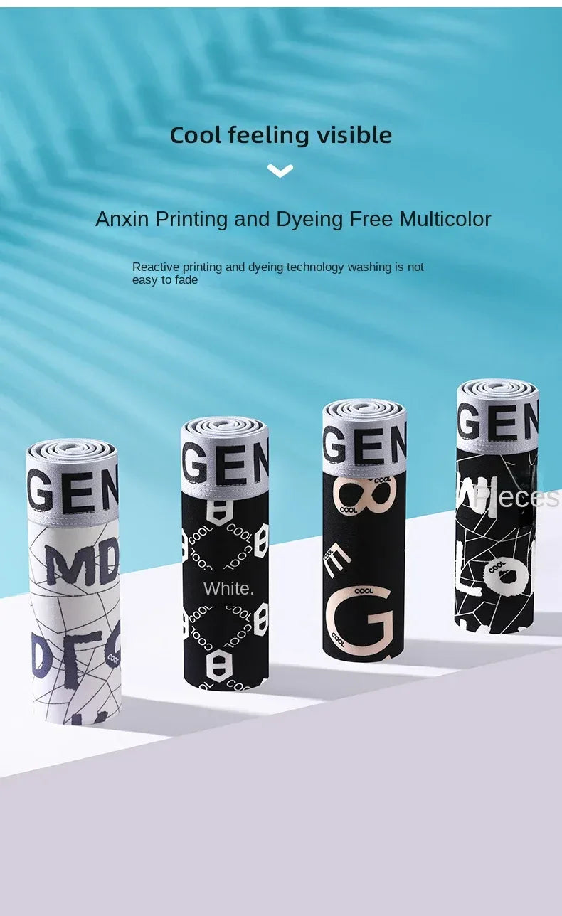 Men's Ice Silk Boxer Shorts - ShopHub