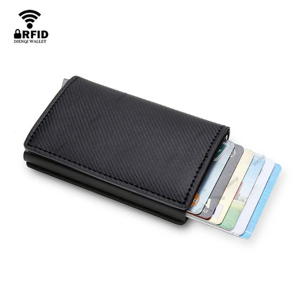DIENQI RFID Carbon Fiber Card Holder Wallet