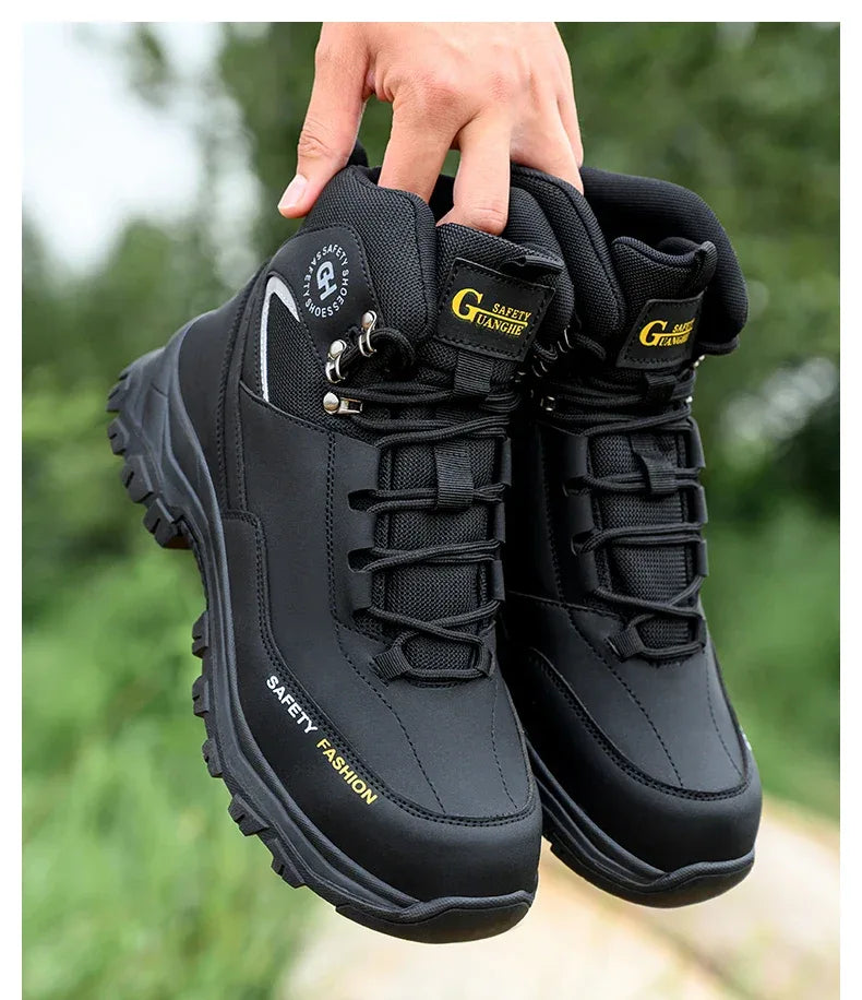 Men's Work Safety Boots Featuring Steel Toe Protection, Anti-Puncture Design - ShopHub
