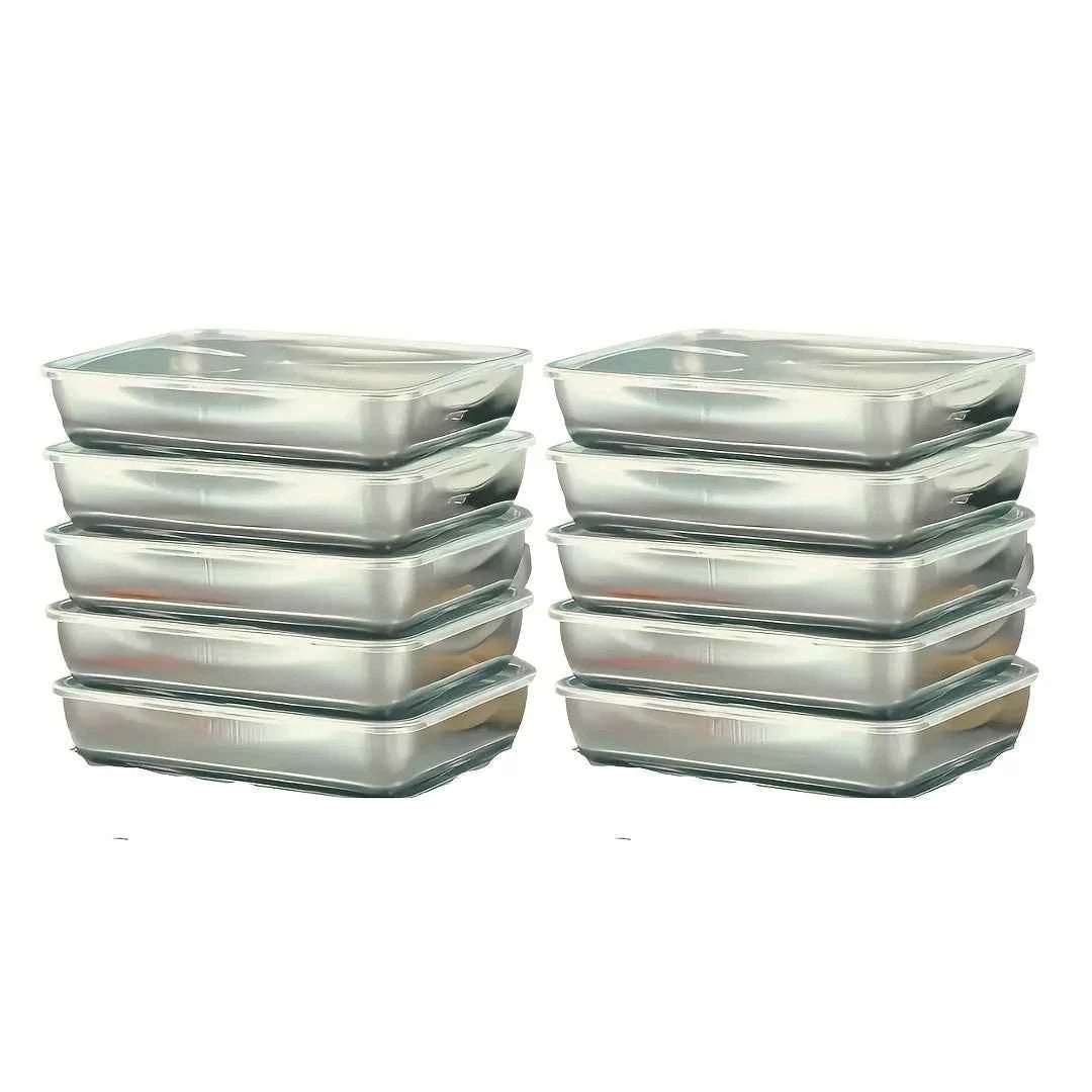 10-Piece Stainless Steel Food Storage Containers with Lids