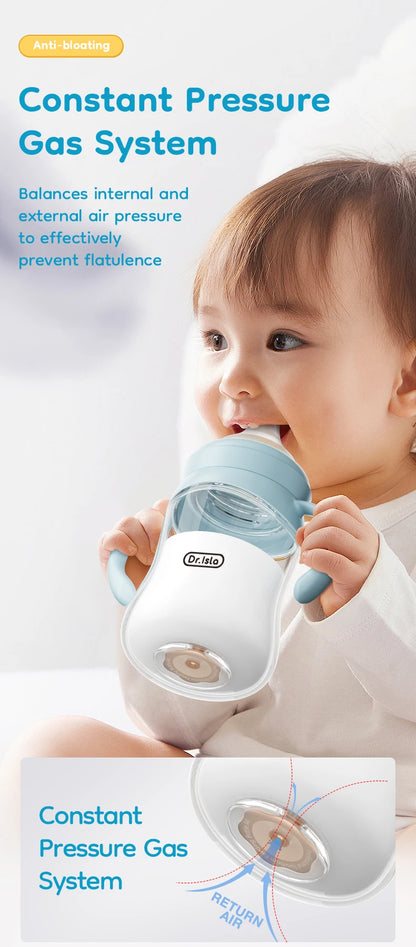 MAMIJOY Baby Glass Bottle High 80/160/240ml Borosilicate Wide-mouthed Anti-bloating Clear Scale Feeding Bottle BPA＆BPS-FREE GB61