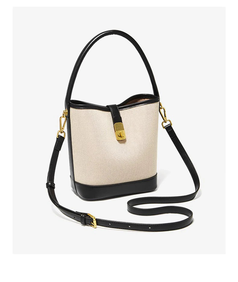 FOXER 2026 New Women's Handbag PVC Leather Lady Bucket Bag Fashion Shoulder Bag Light Luxury Best Gift for Wife,Lover