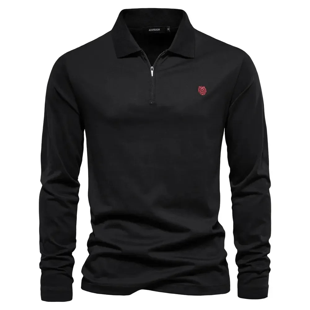 AIOPESON Long Sleeve Men's Polo Shirts - ShopHub