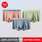 MiiOW Men's Cotton Underwear 3Pcs Silky Softness Antibacterial Boxers