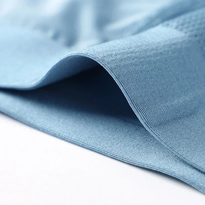 MiiOW 3Pcs Men's Breathable Boxer Underwear Seamless Ice Silk Mesh Panties with Cotton Crotch
