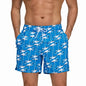 Datifer brand men's polyester gym shorts with mesh liner, side pockets, quick-dry fabric, multicolor boardshorts for beach and swimming.