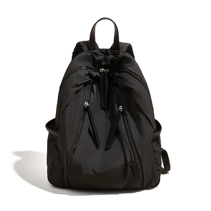 FOXER Simple Solid Color Backpack Women Backpack Waterproof Cotton Fabric Laptop School Bag Fashion Teenage Girl Travel Book Bag