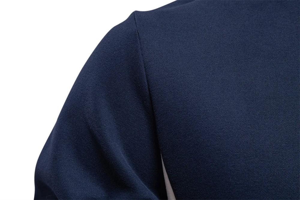 AIOPESON Patchwork Cotton-Blend Crew Neck Sweatshirts - ShopHub