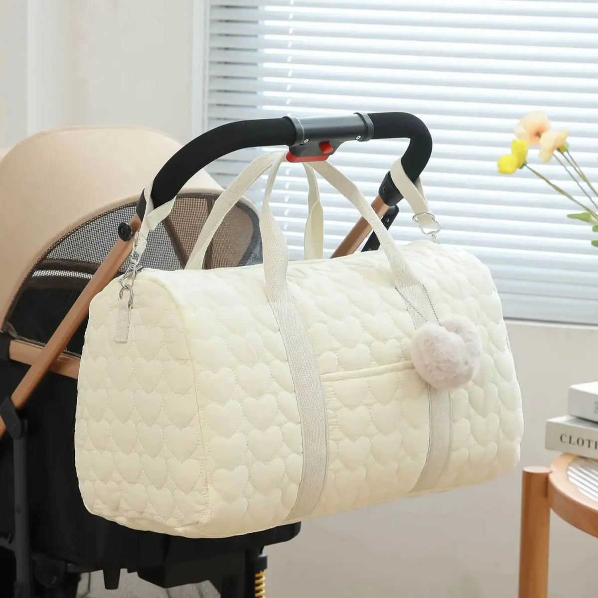 Newborn Baby Care Diaper Bag Mummy Shoulder Bag Embroidery Quilted Stroller Diaper Storage Organizer Large Handbags