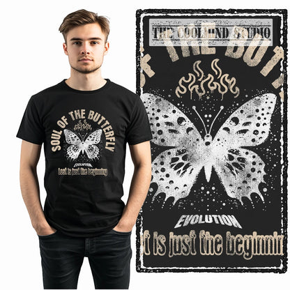 COOLMIND X0122 Free as a Butterfly Cotton Tee