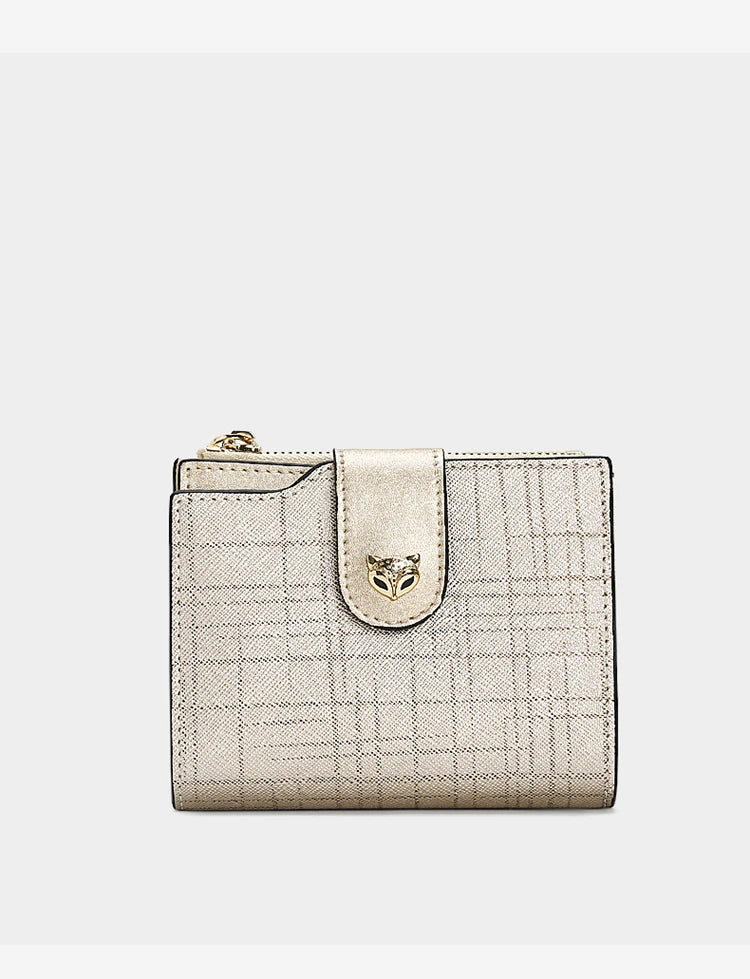FOXER Cowhide Leather Women's Short Wallet