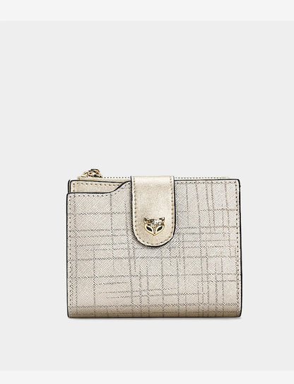 FOXER Cowhide Leather Women's Short Wallet