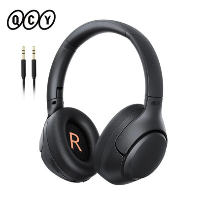QCY H3 Wireless Headphones with Hybrid Active Noise Cancellation and 60Hrs Playtime, Hi-Res Audio, Bluetooth 5.4 Over Ear Design