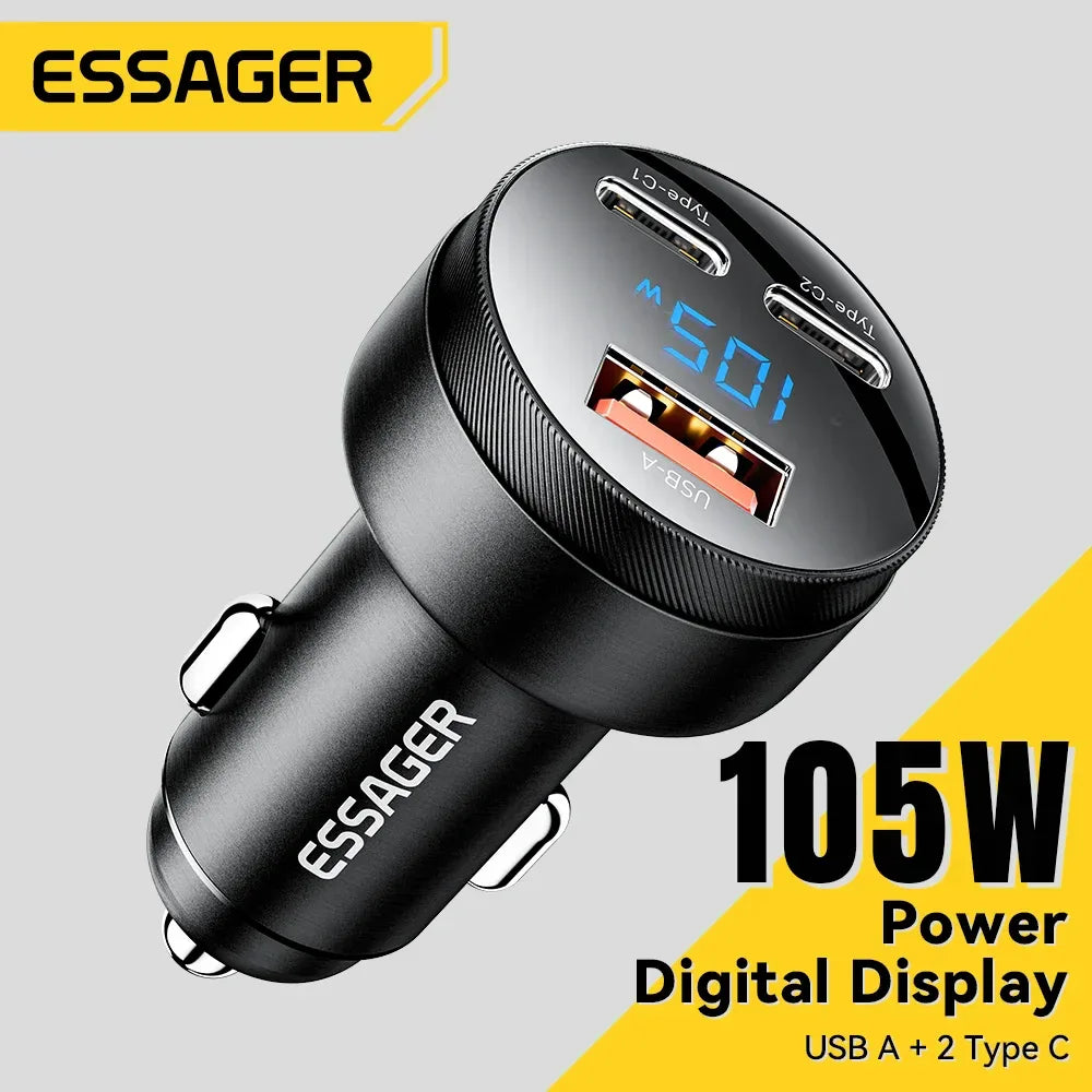 Essager 105W USB Car Charger - ShopHub