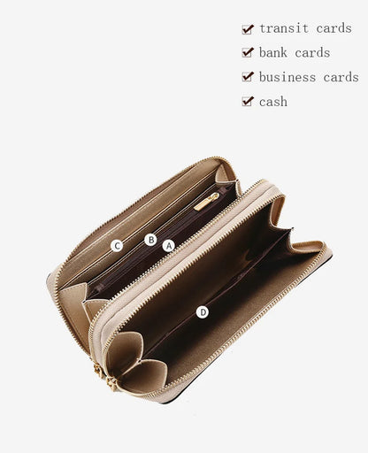 FOXER Split Leather Women's Long Wallet