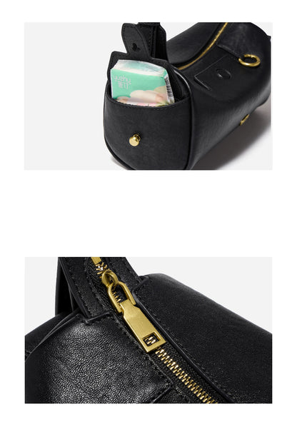 FOXER 2026 New Spring Women's Shoulder Bag Genuine Leather Cylinder Crossbody Bag Lightweight & Durable Bag for Travel & Daily