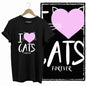 COOLMIND Black Cat Graphic T-Shirt | Women's 50-Design