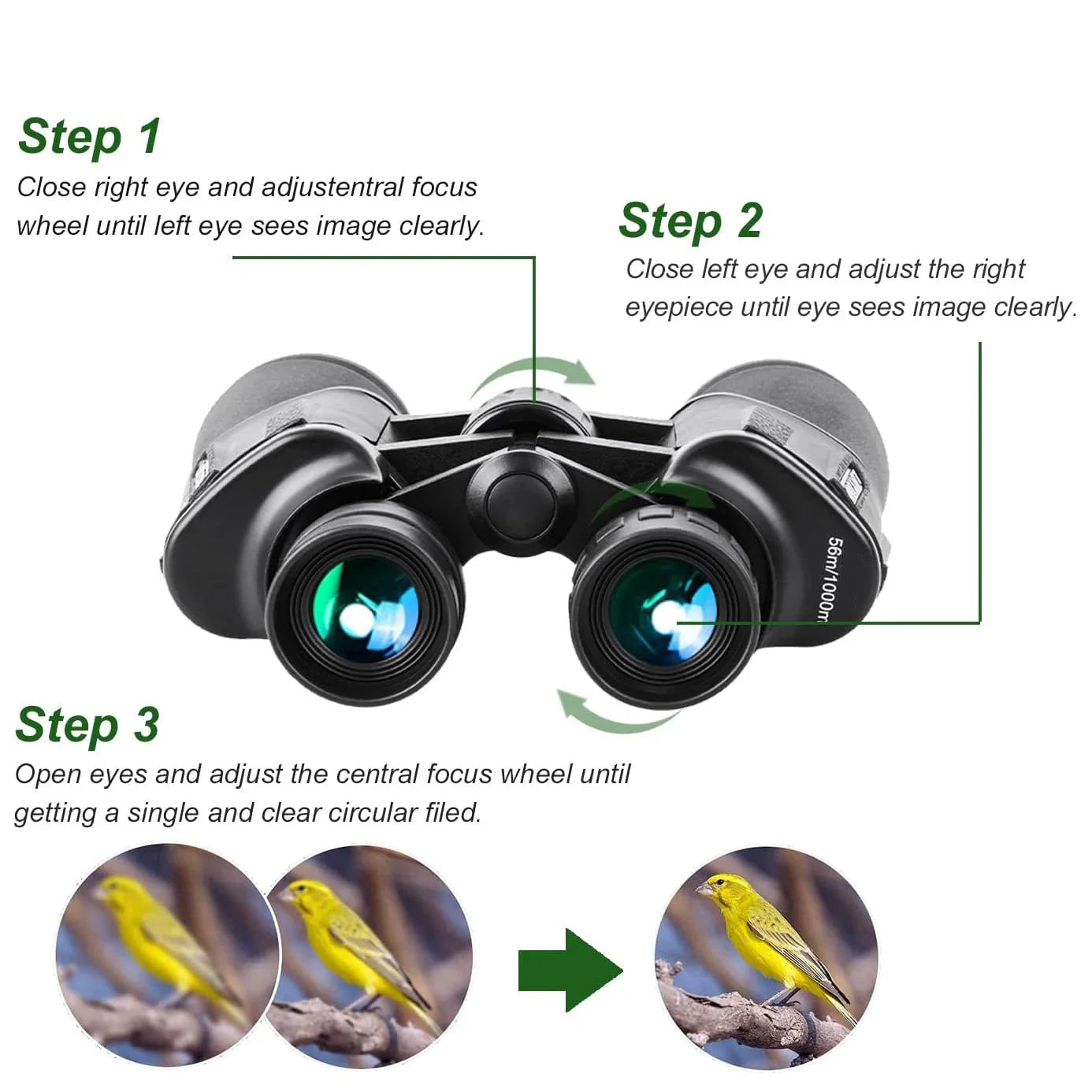 Long Range Binoculars – FMC Coated BAK4 Prism, Waterproof (910x50) Habicare