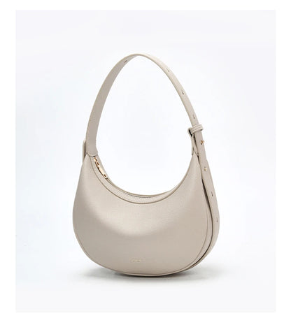 FOXER Women's Shoulder Bag PU Leather New Lady Crescent Underarm Bag Fashion Minimalist Crossbody Bag for Daily Casual Outfit