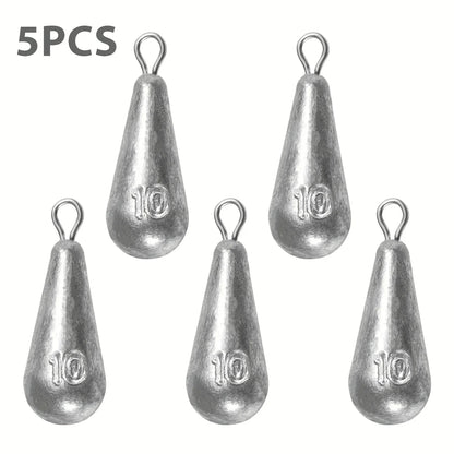 Teardrop Fishing Sinkers – Lead Weights for Bass (10 Sizes) Habicare