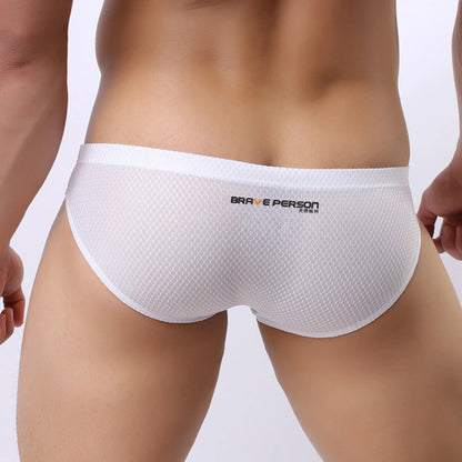 BRAVE PERSON Men's Sexy Briefs - Colourful High-Quality Nylon Underwear for Ultimate Comfort