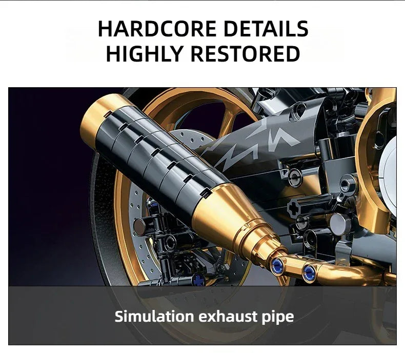 TOYLINX 1:5 Alloy Motorcycle Model With 2045 Pieces - ShopHub