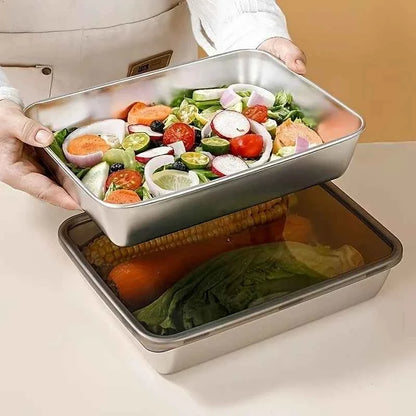 1Pc Airtight Food Container, Leak-Proof Stackable Kitchens Accessories, Holds Knifes, For Kitchen Meal Prep & Fridge Storage