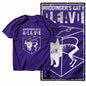 G49 Purple Big Size Cool 100% Cotton  Men's Cat Printed Graphic T-shirt |  Streetwear O-neck men's Tee Tshirt