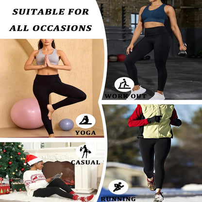 Women's Fleece-Lined Thermal Leggings – High-Waisted (5-Pack) Habicare