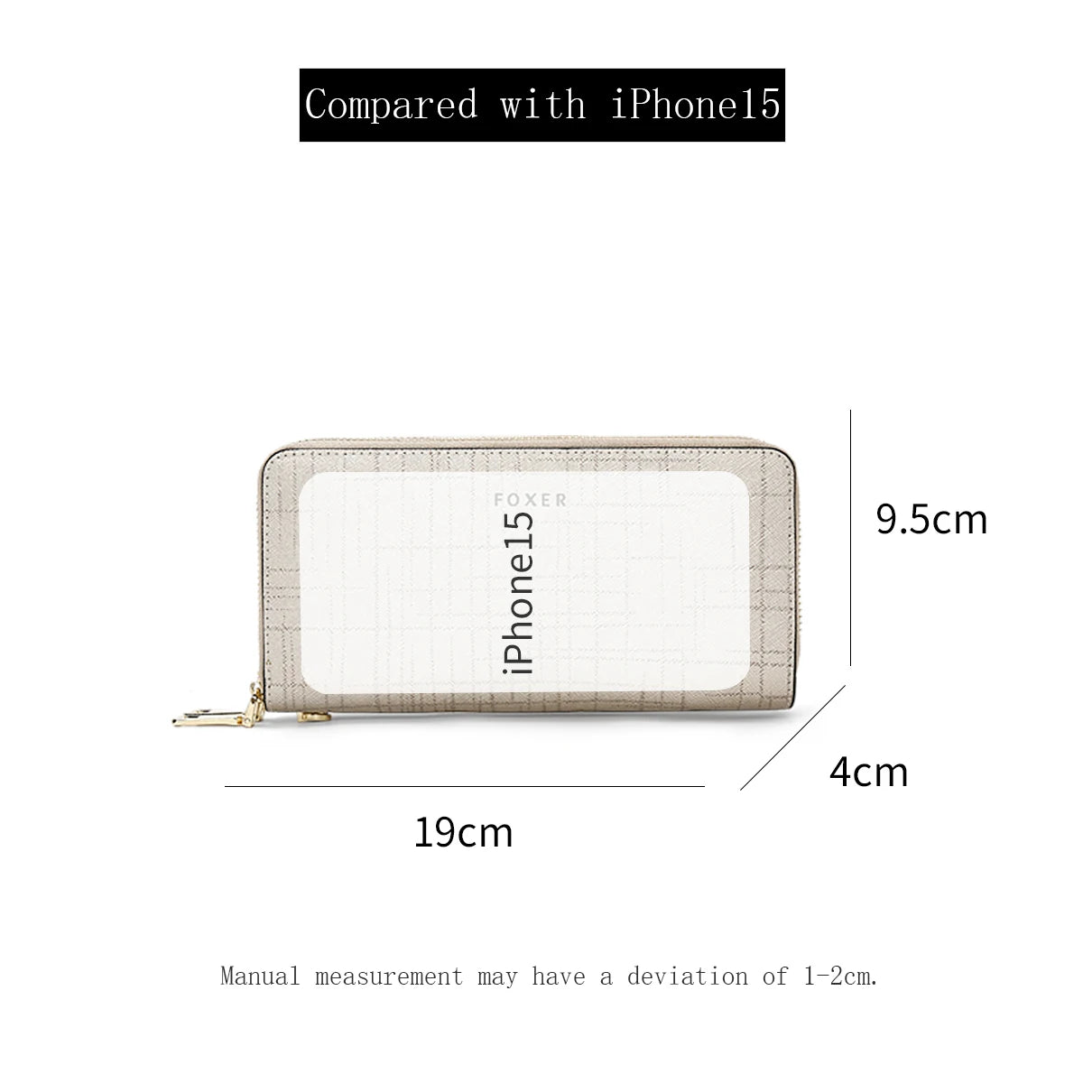 FOXER Split Leather Women's Long Wallet