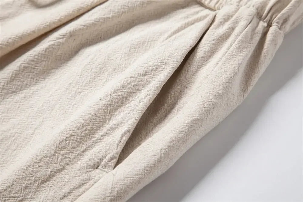 AIOPESON Casual Linen Men Trousers - ShopHub