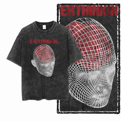 G02 Exclusive 100% Cotton Big Size 1984 Graphic Men T-shirt | Acid Washed Streetwear Cool Vintage O-neck Men's Tee Tshirt