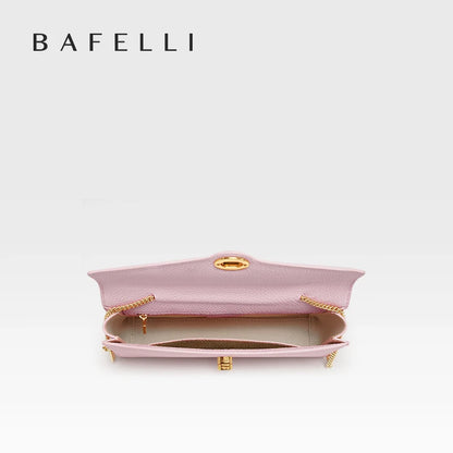 BAFELLI 2026 NEW WOMEN'S HANDBAG LEATHER WALLET PARTY SHOULDER DRESS PURSE LUXURY DESIGNER BRAND FEMALE EVENING BAGS CLUTCHES